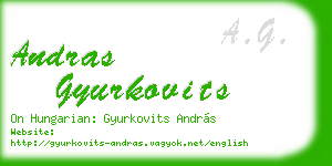 andras gyurkovits business card