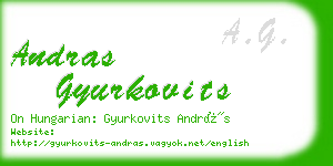 andras gyurkovits business card